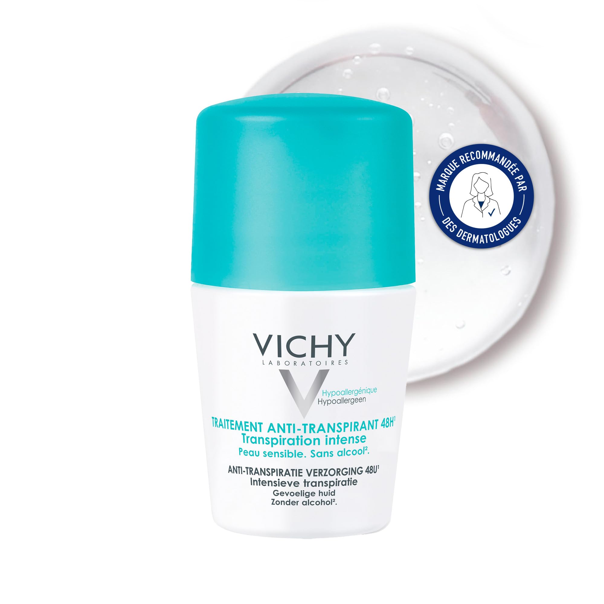 Vichy 48 Hour 'No-Trace' Anti-Perspirant Deodorant Roll On 50ml with Fresh Scent