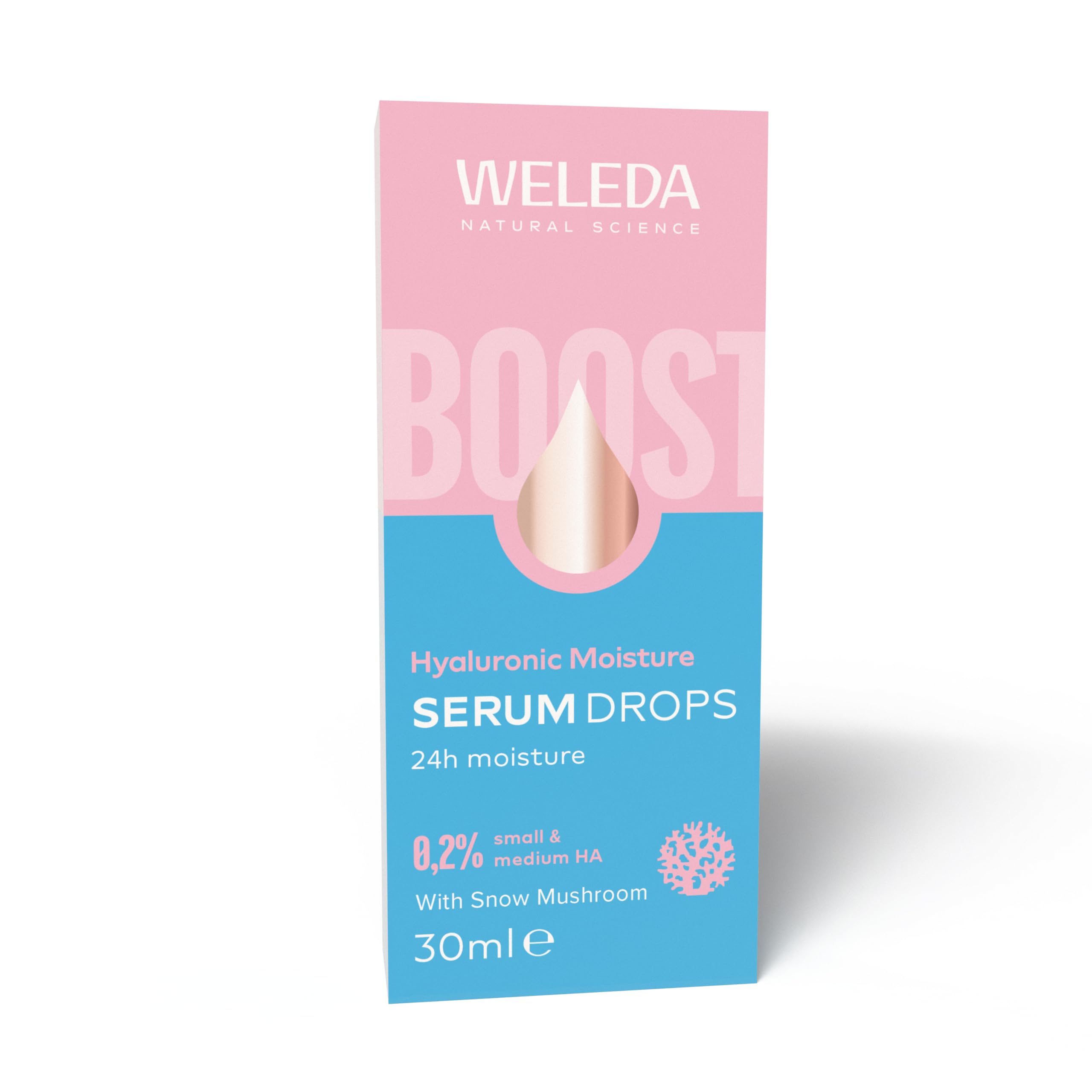 Weleda Hyaluronic Moisture Face Serum Drops with Snow Mushroom for 24H Deep Hydration, 30ml 3