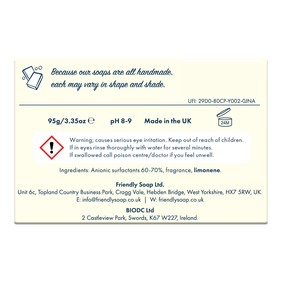 Friendly Soap Kitchen Bar - Lemon & Lime Scented Soap, 95g 6