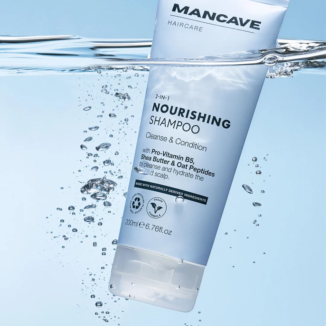 ManCave Nourishing 2-in-1 Shampoo 200ml with Argan Oil & Oat Peptides for Men 7