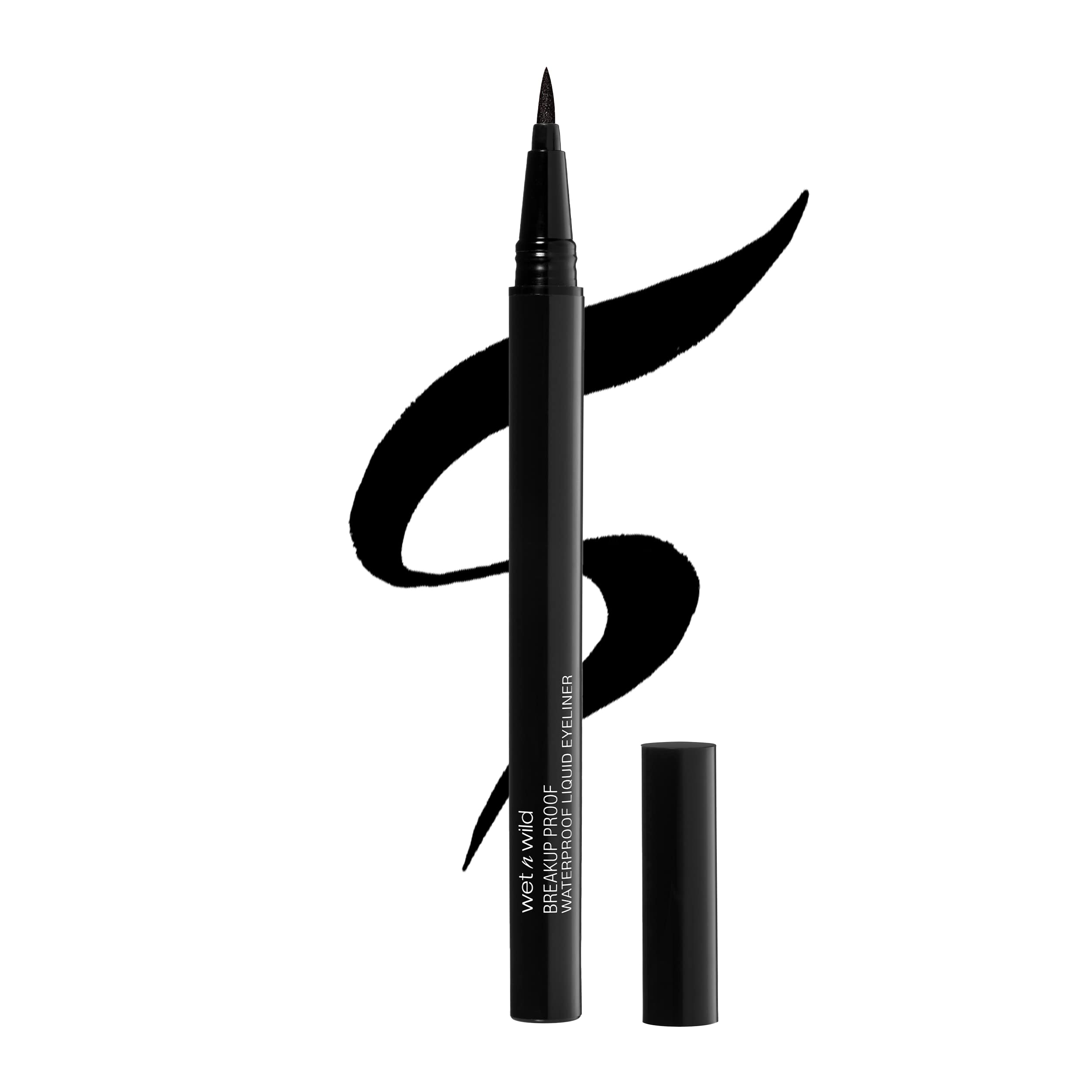 WET N WILD Mega Last Breakup-Proof Liquid Eyeliner - Ultra Black, 16-Hour Wear