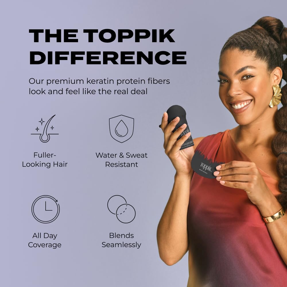 TOPPIK Hair Building Fibres Powder for Thicker-looking Hairline and Crown 4