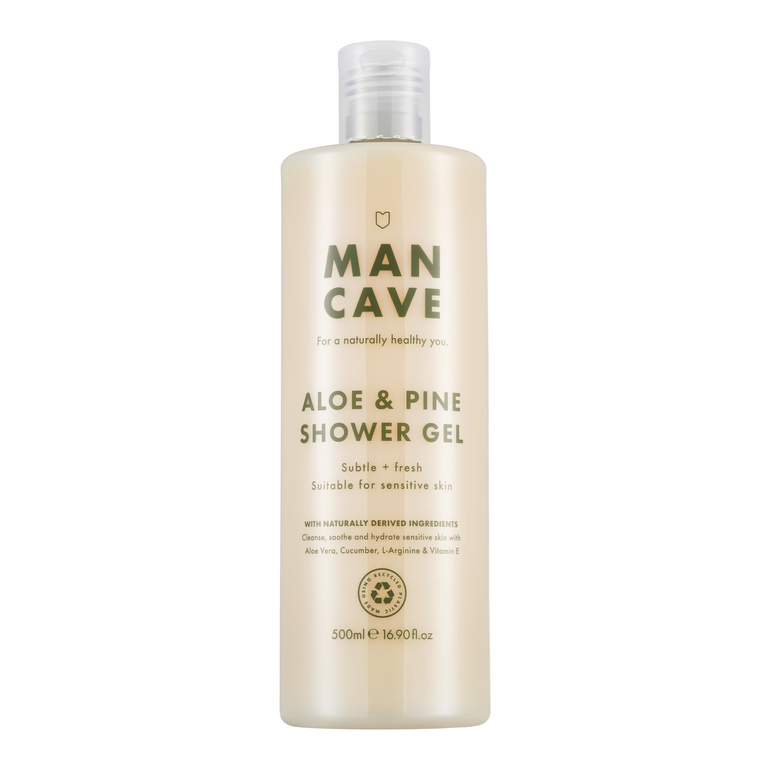 ManCave Aloe and Pine Shower Gel for Men, Sulphate & Paraben Free, 500 ml