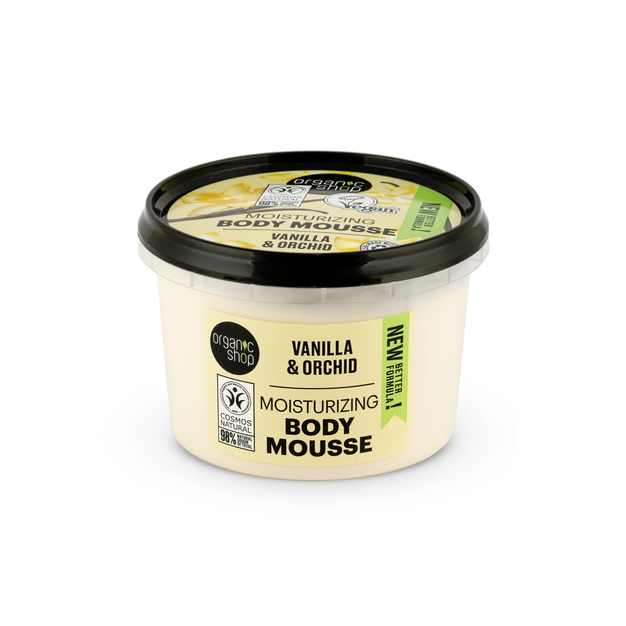 Organic Shop Moisturizing Body Mousse with Vanilla & Orchid, 250 ml