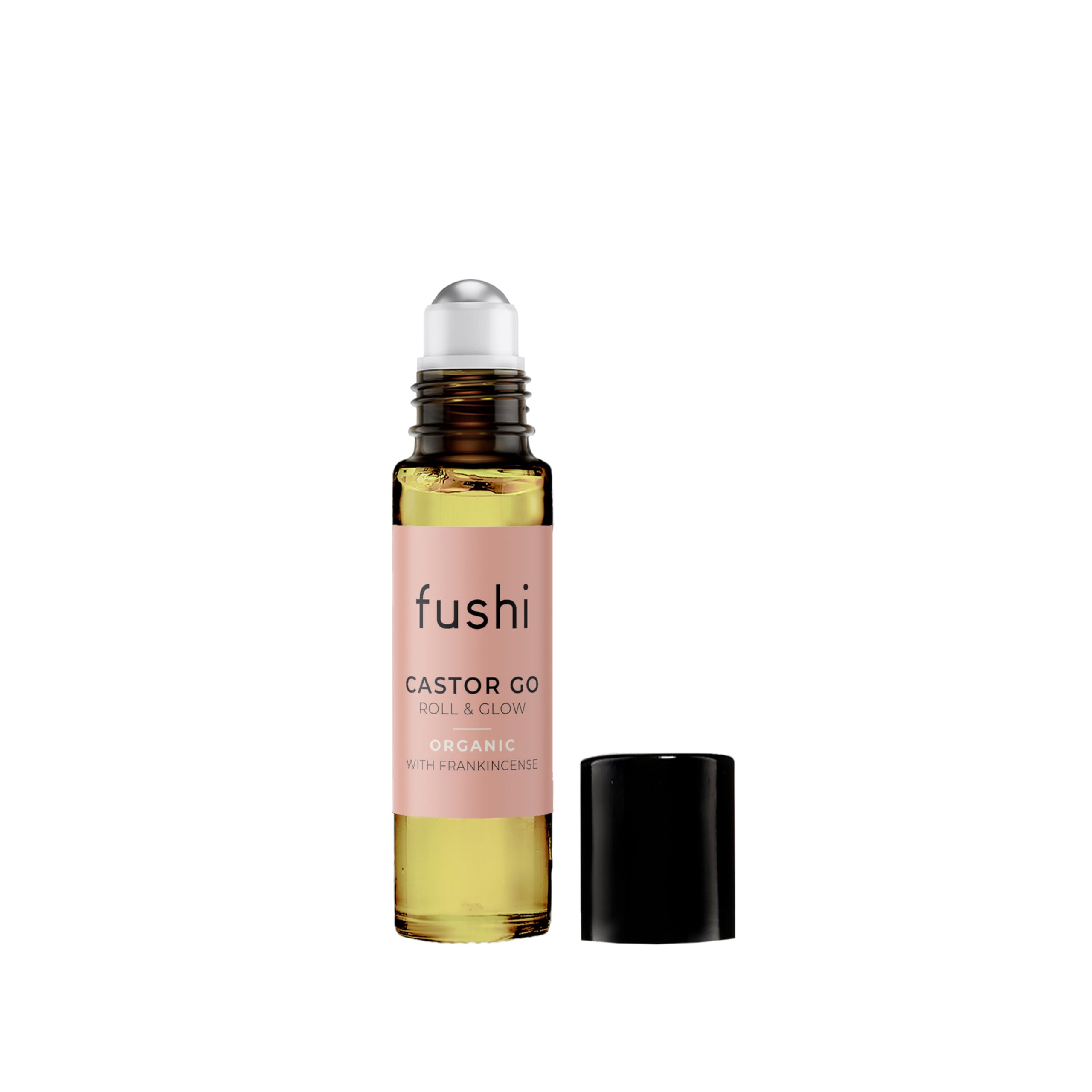Fushi Bio-Rizinusöl 10 ml Roll &amp; Glow, 100 % rein, kaltgepresst, für trockene Haut, Wimpern und Augenbrauen – praktische Größe für unterwegs, hexanfrei, natürlich, lebensmittelecht 3