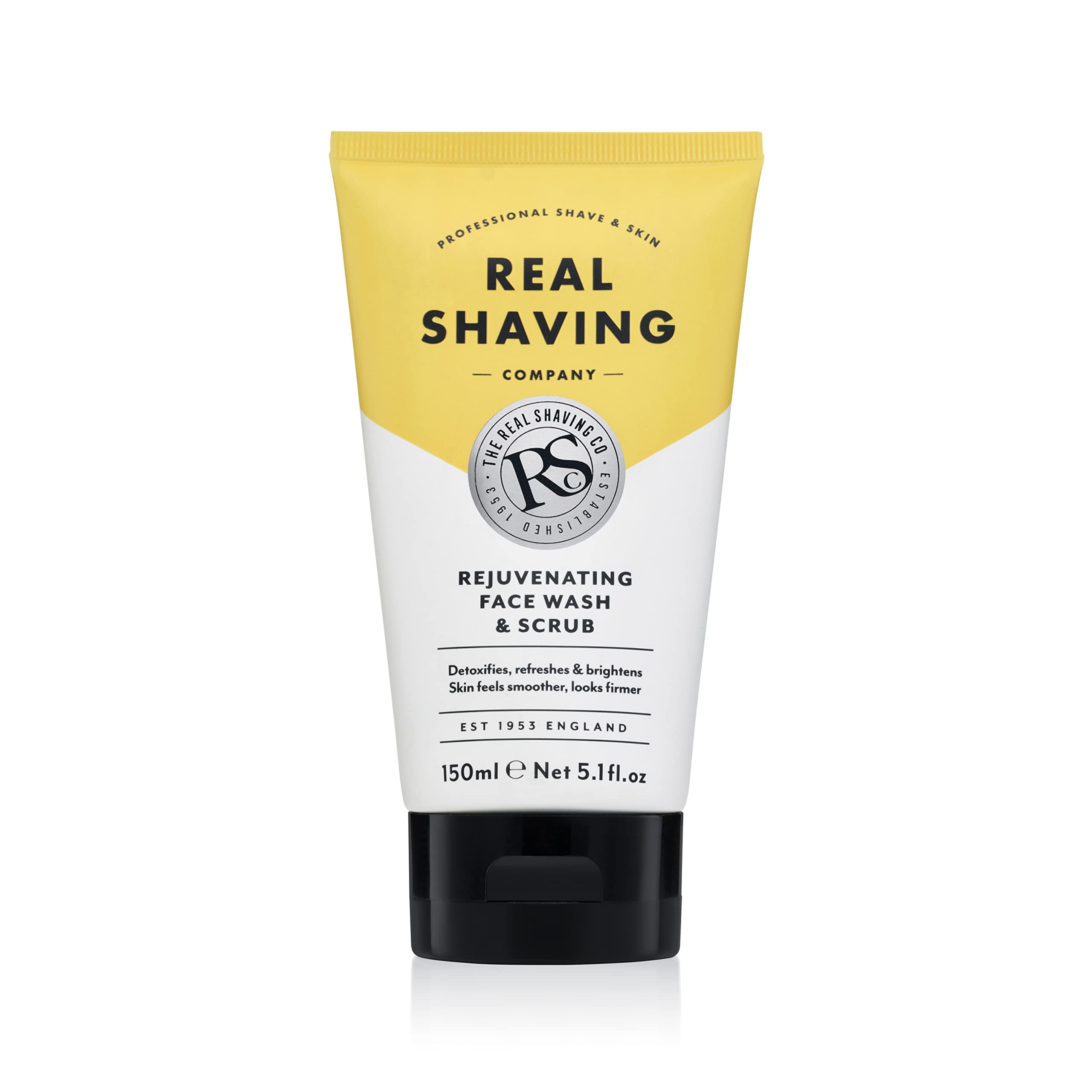 The Real Shaving Company Rejuvenating Face Wash & Scrub 180g for Detoxifying Skin