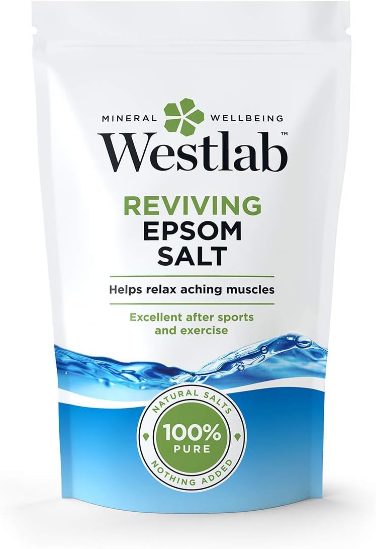 Westlab Reviving Epsom Bath Salt | 2kg Resealable Pouch | Pure and Unscented