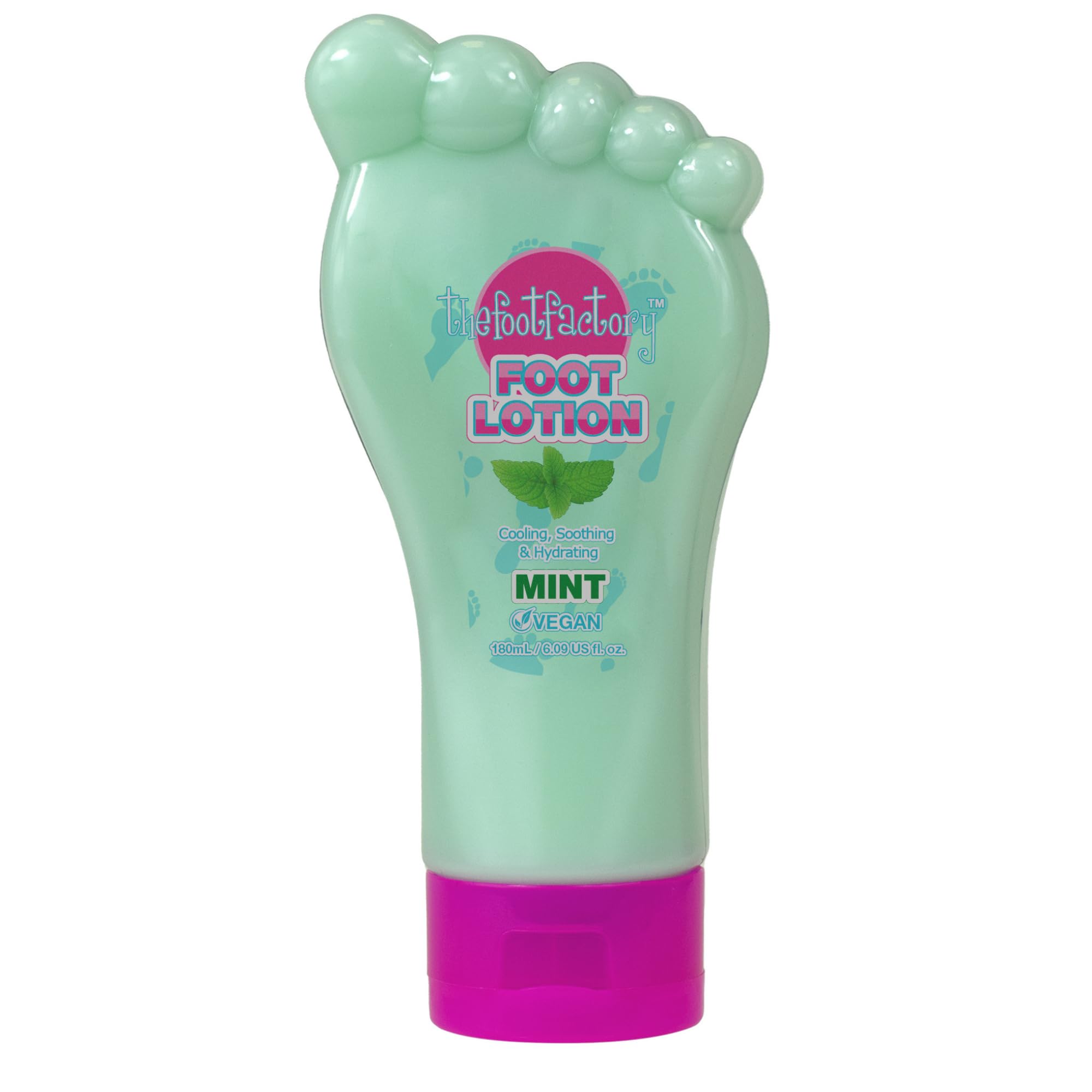 The Foot Factory Peppermint Foot Lotion for Soothing and Hydration