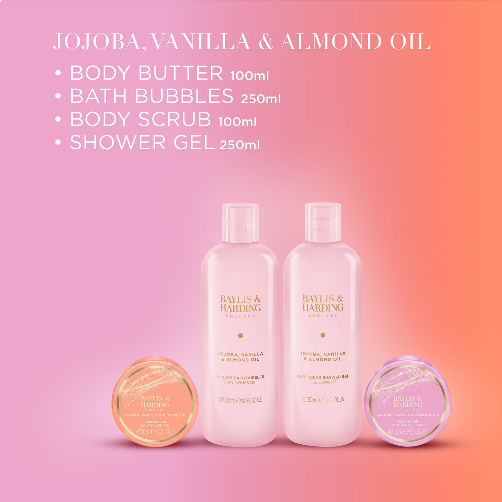 Baylis &amp; Harding Verwöhn-Geschenkset mit Jojoba-, Vanille- und Mandelöl – vegan 3