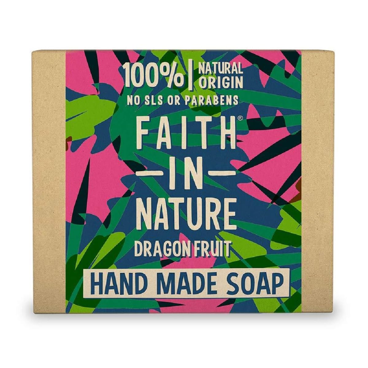 FAITH IN NATURE Dragon Fruit Revitalising Hand Soap Bar, Vegan & Cruelty Free, 100g