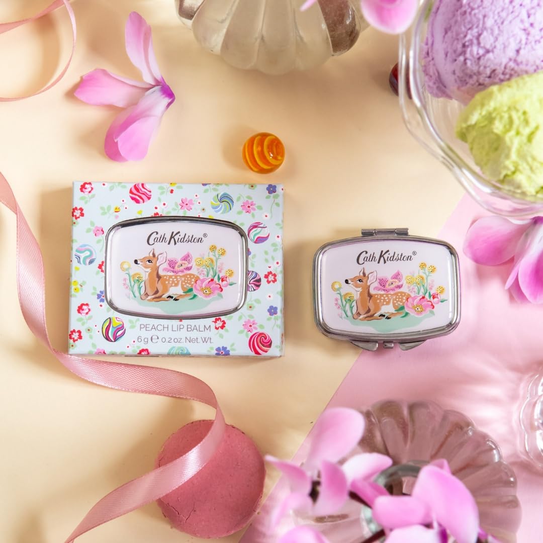 Cath Kidston Lippenbalsam 6 g und Kompaktspiegel, Sheabutter und Hyaluronsäure 3