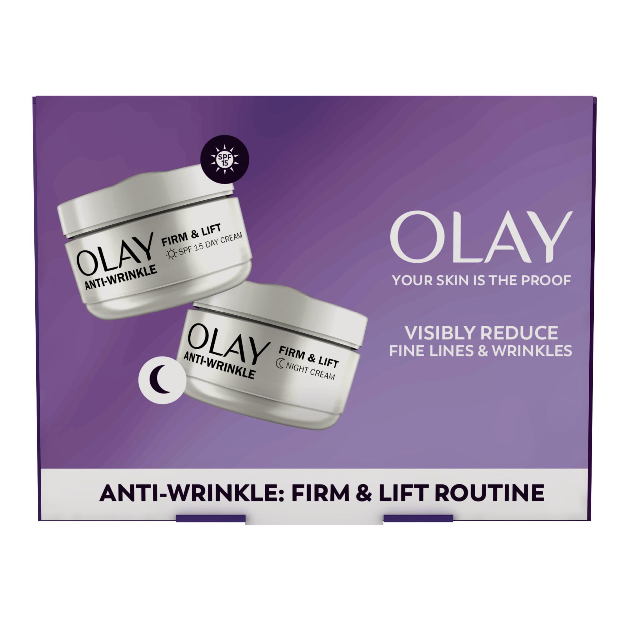 Olay Anti-Wrinkle Firm & Lift Giftset with SPF15 Day Cream and Night Cream