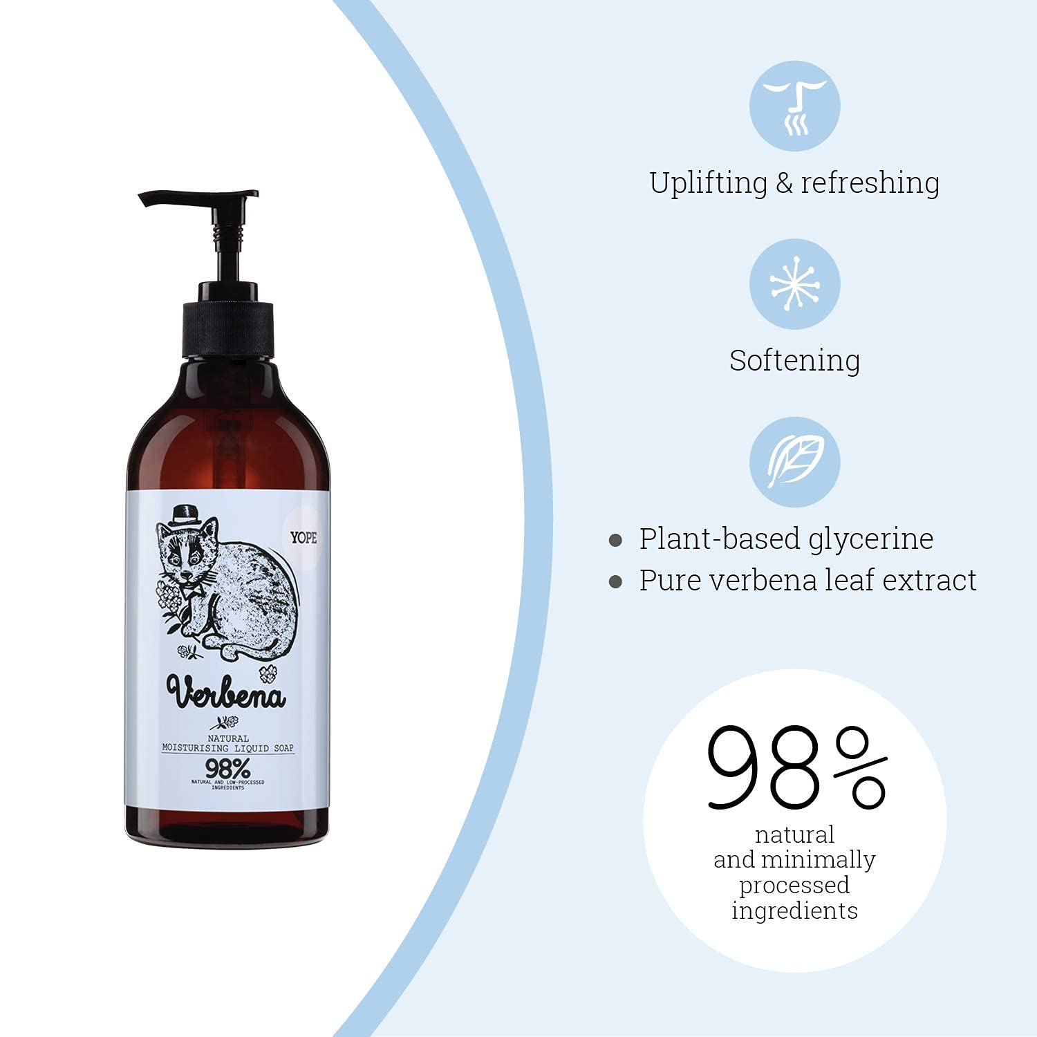 YOPE Liquid Hand Wash with Verbena Leaf Extract, Allantoin & Provitamin B5