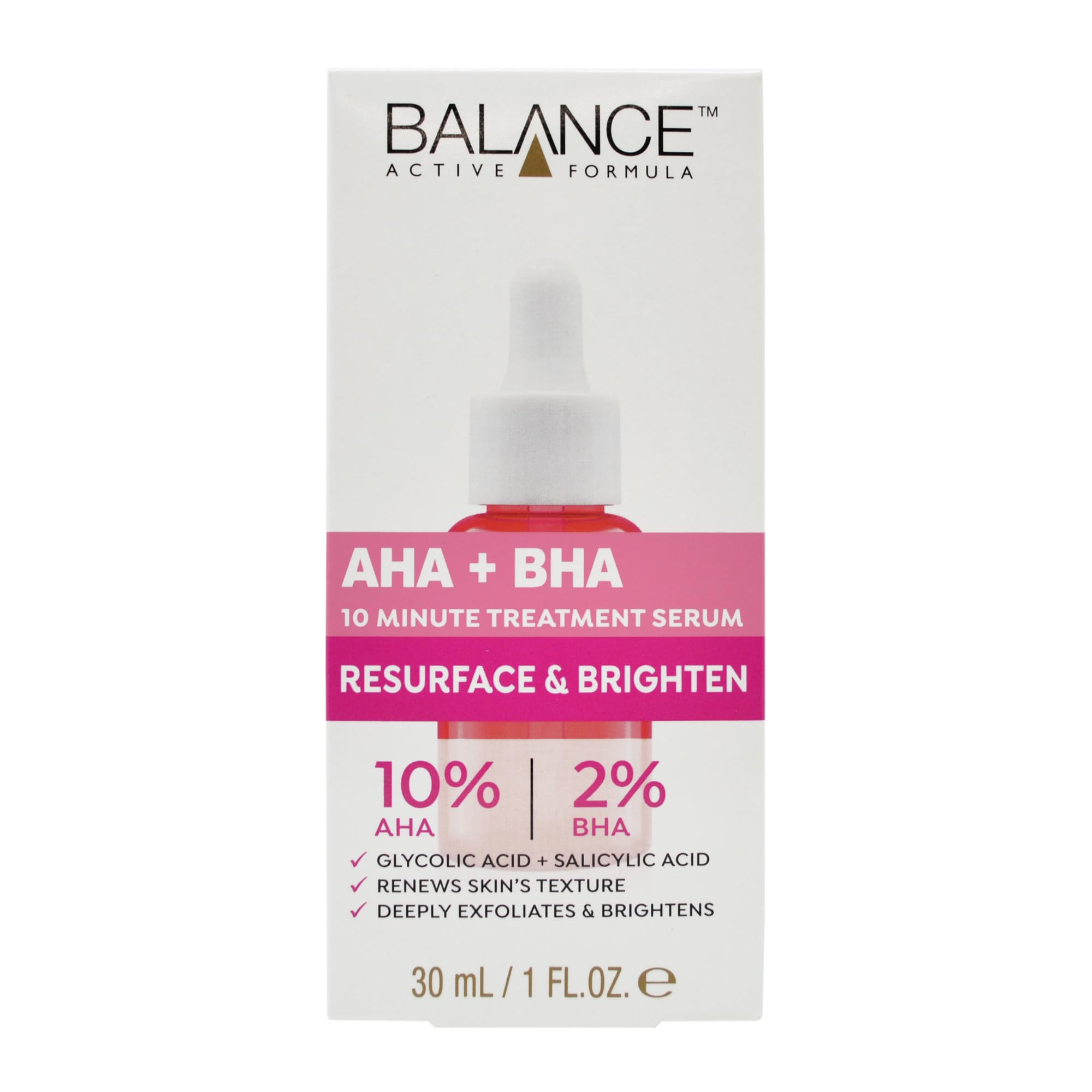 Balance Active Formula AHA 10% + BHA 2% Retexturising Serum for Deep Exfoliation