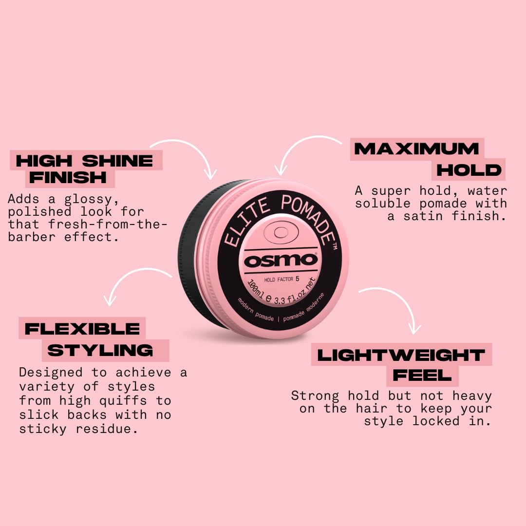 Osmo Elite Water-Based Pomade for Super Hold and Satin Finish Styling