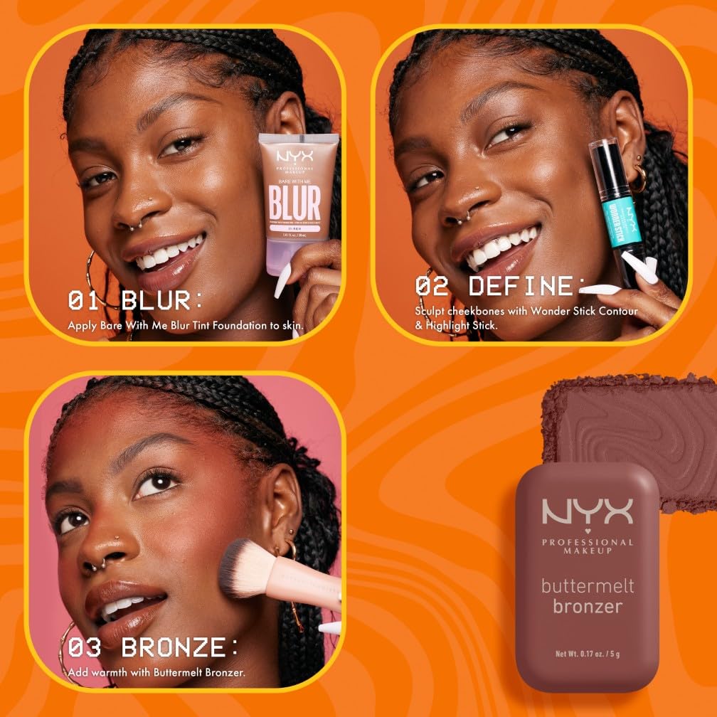 NYX Professional Makeup Buttermelt Powder Bronzer - Butta Dayz - Up To 12H Wear 5