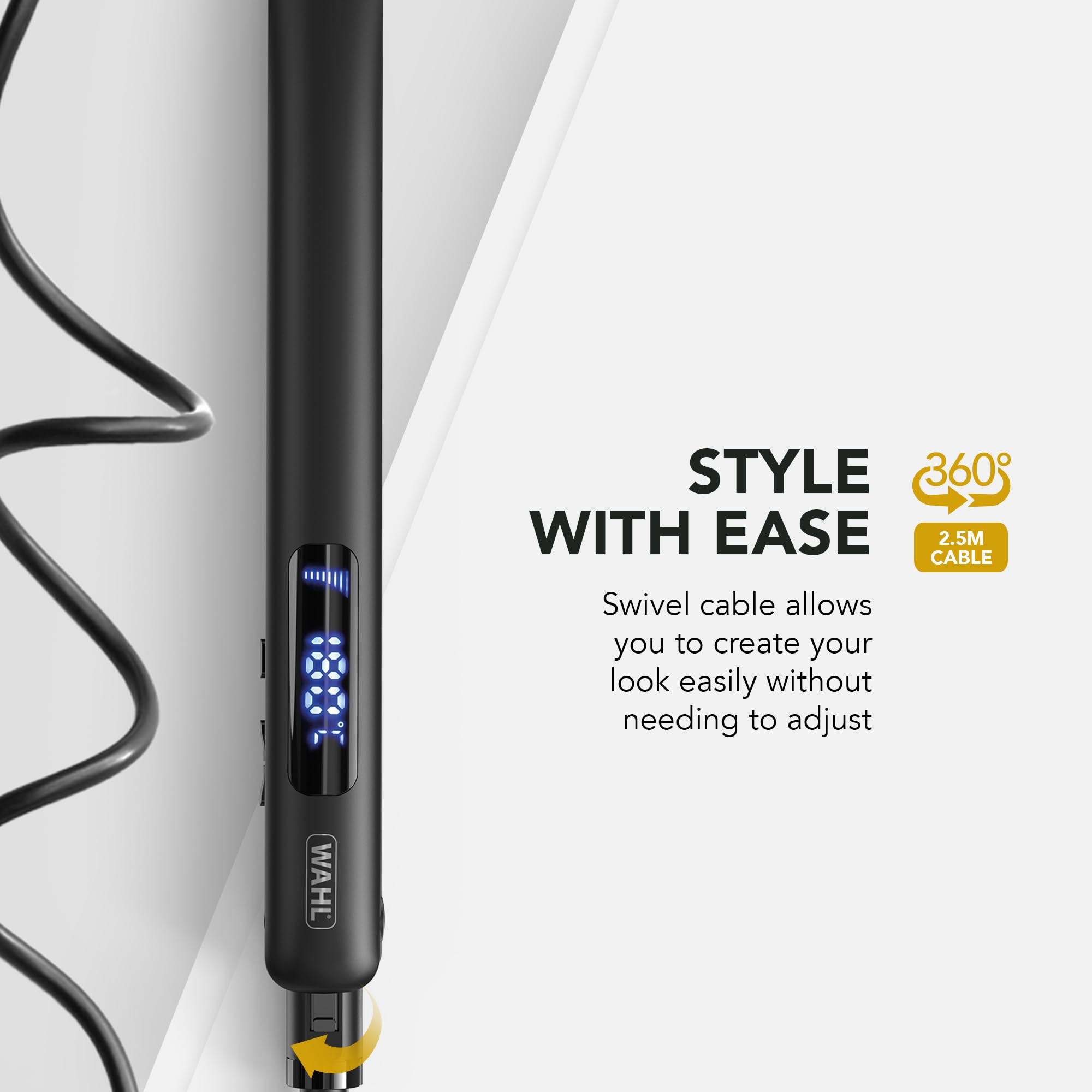 Wahl Hair Straightener with Argan Oil Infused Plates and Digital LED Display 5