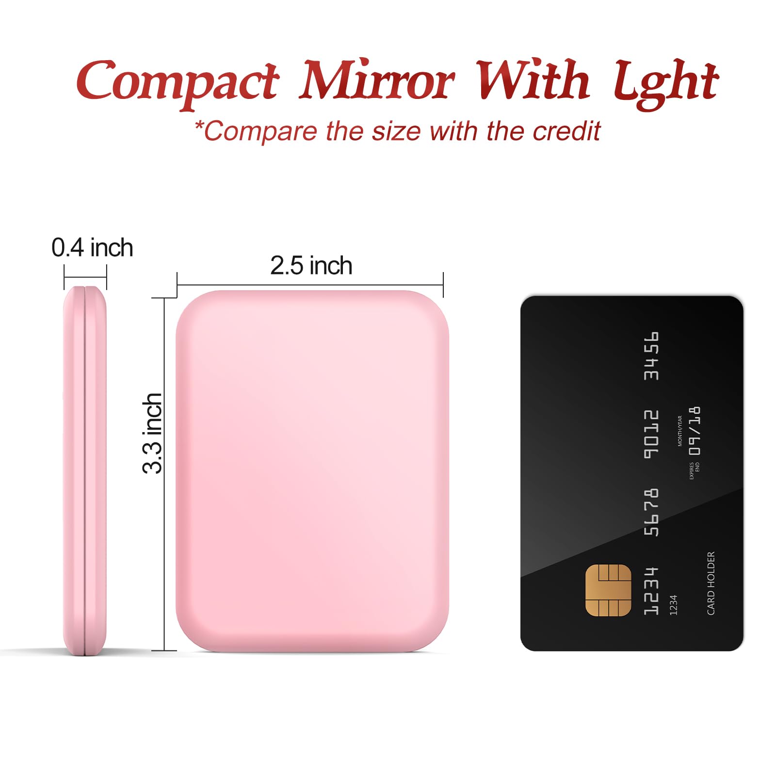 MOXYOY LED Compact Mirror with 1X/3X Magnification for Travel and Makeup 4