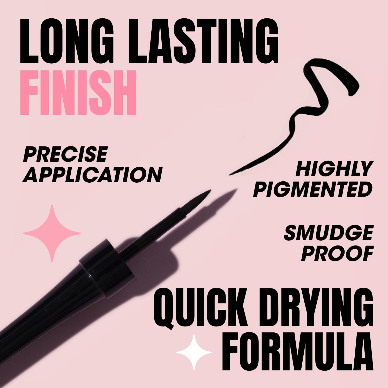 Collection Cosmetics Fast Stroke Eyeliner, schnelltrocknende Formel, 4 ml, Schwarz 4