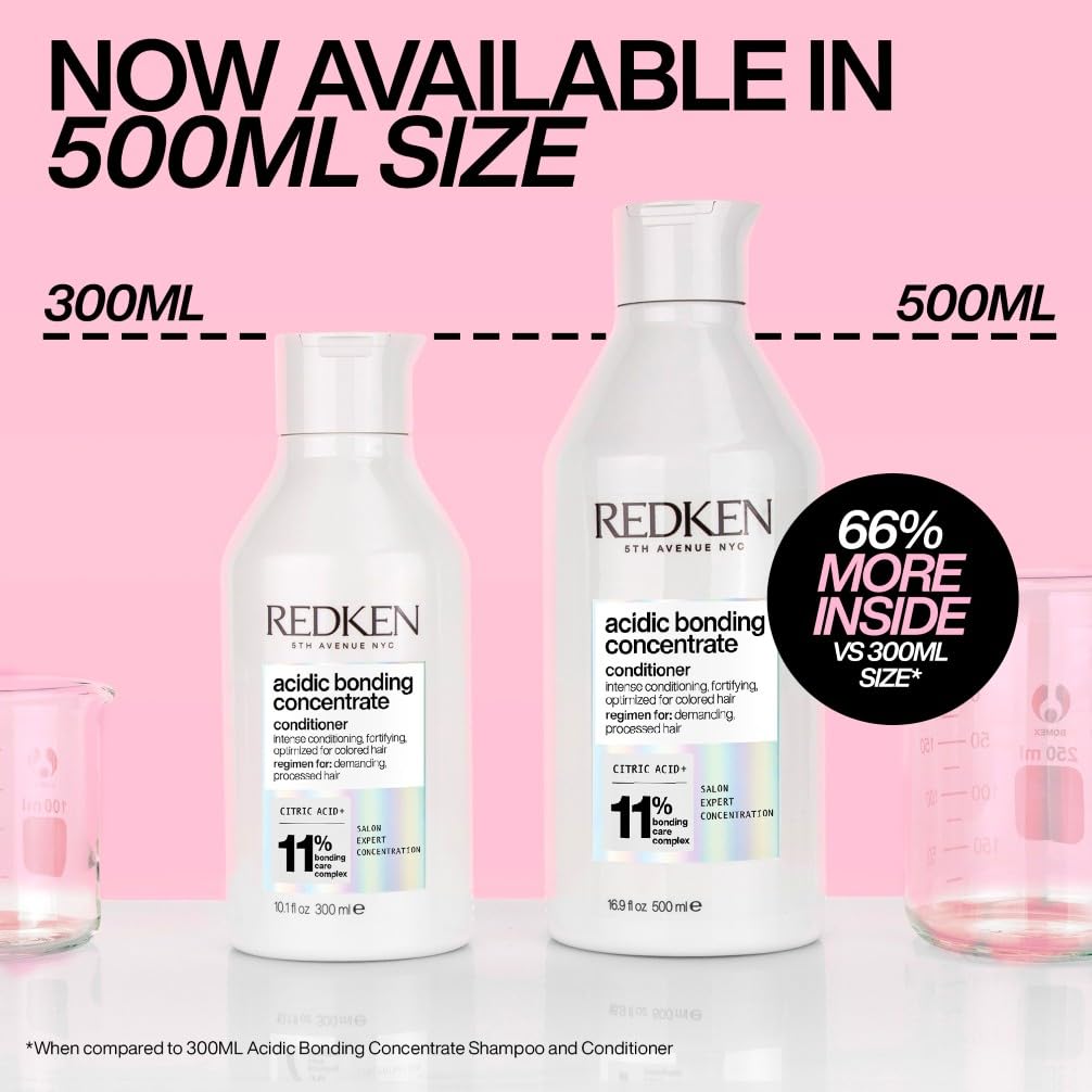 REDKEN Acidic Bonding Concentrate Conditioner, 500ml - Strengthens Bonds, Conditions & Protects