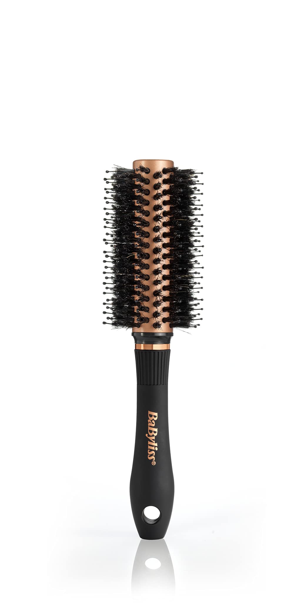 BaByliss Copper Mixed Boar Bristle Thermal Barrel Brush for Smooth Blowouts