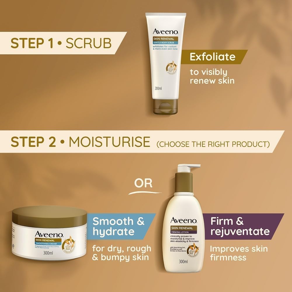 Aveeno Skin Renewal Straffende Lotion (1 x 300 ml), Straffende Körperlotion ohne 5