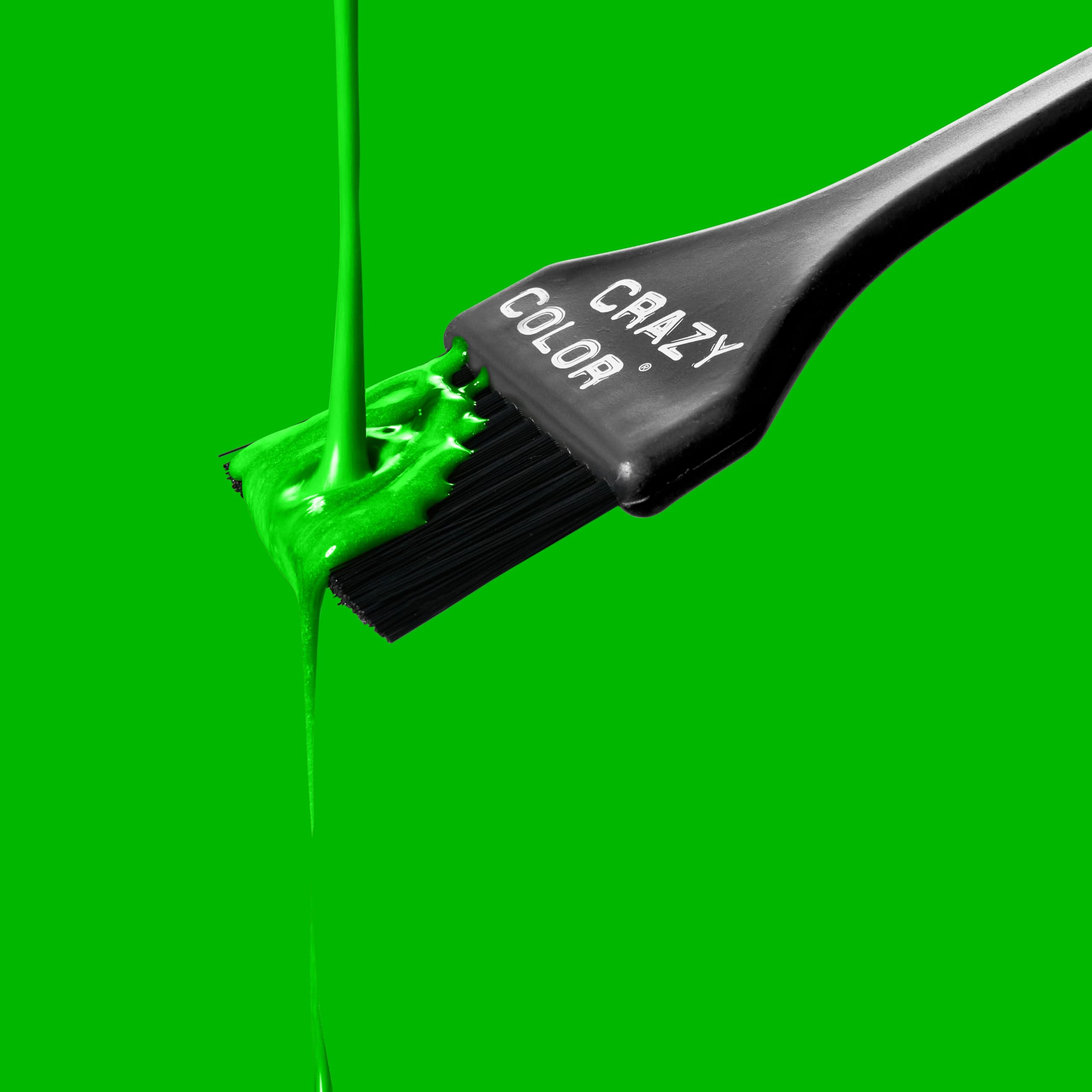 Crazy Color Toxic UV Semi-Permanent Hair Dye - Intense Neon Green, Vegan Formula 3