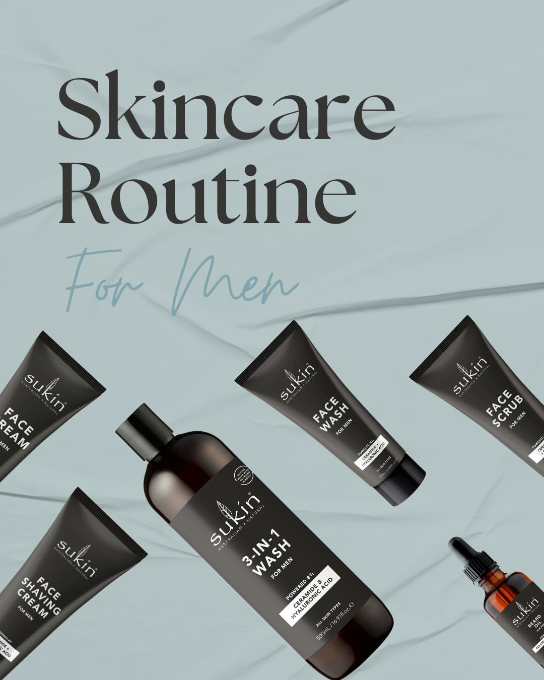 Sukin Men's Face Cream with Ceramides, Hyaluronic Acid, Coconut & Jojoba Oils 6