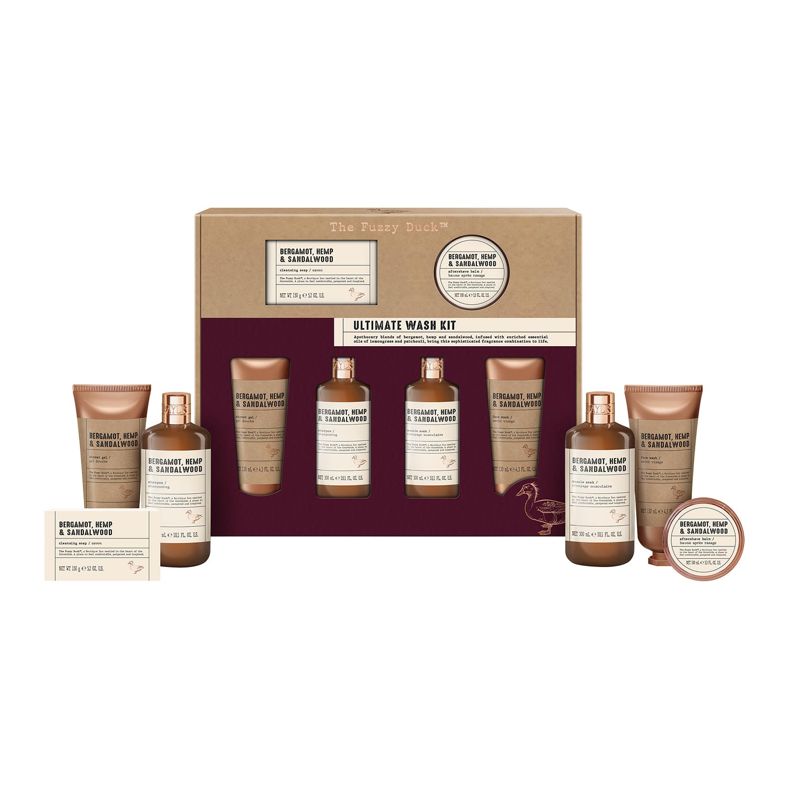 Baylis & Harding The Fuzzy Duck Men's Refreshing Wash Kit Gift Set - Vegan Friendly