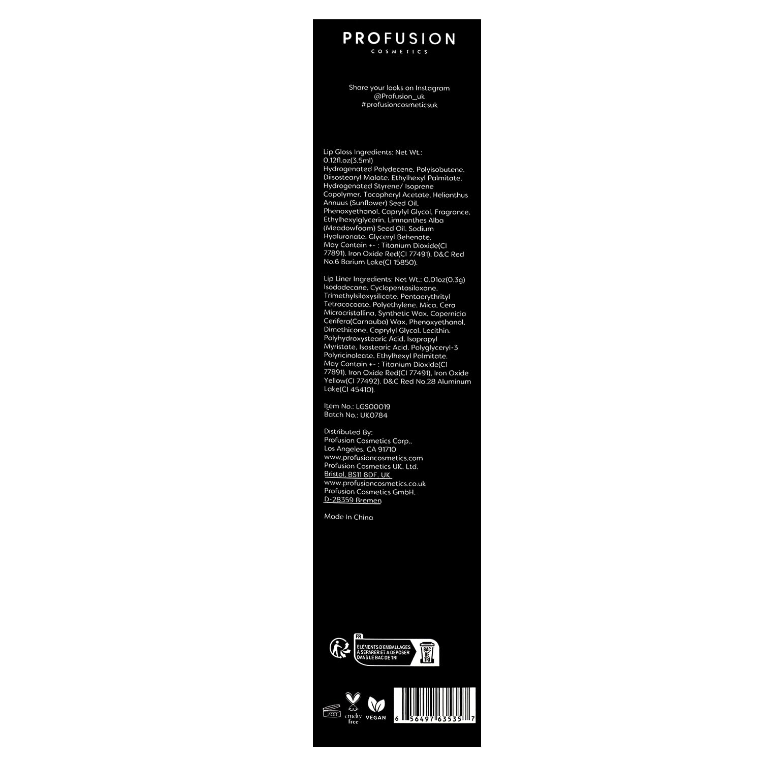 Profusion Cosmetics Crystal Ritual High Impact Black Lipstick – Mystery Shade 5