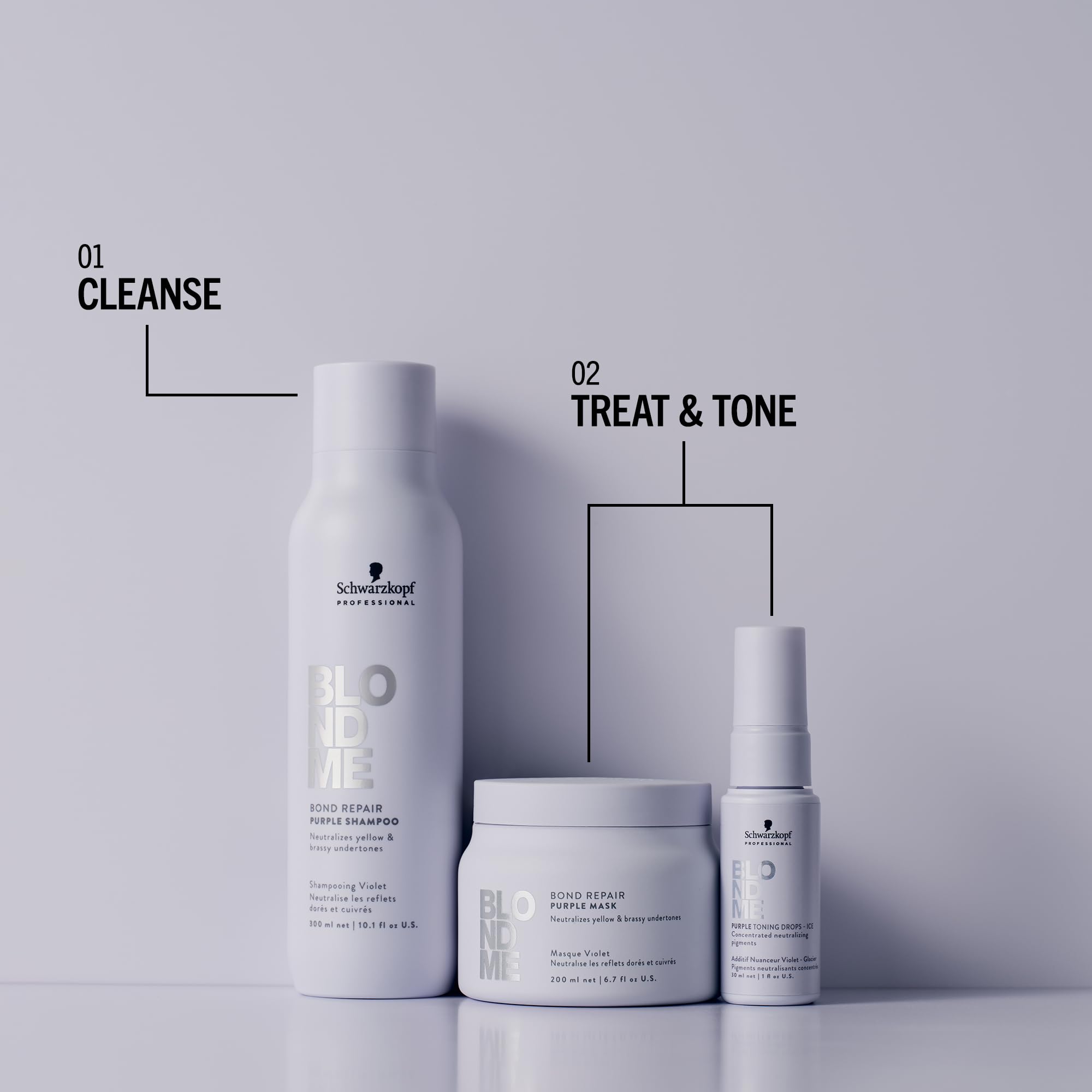 Schwarzkopf Professional BLONDME Bond Repair Purple Mask Hair Treatment 5