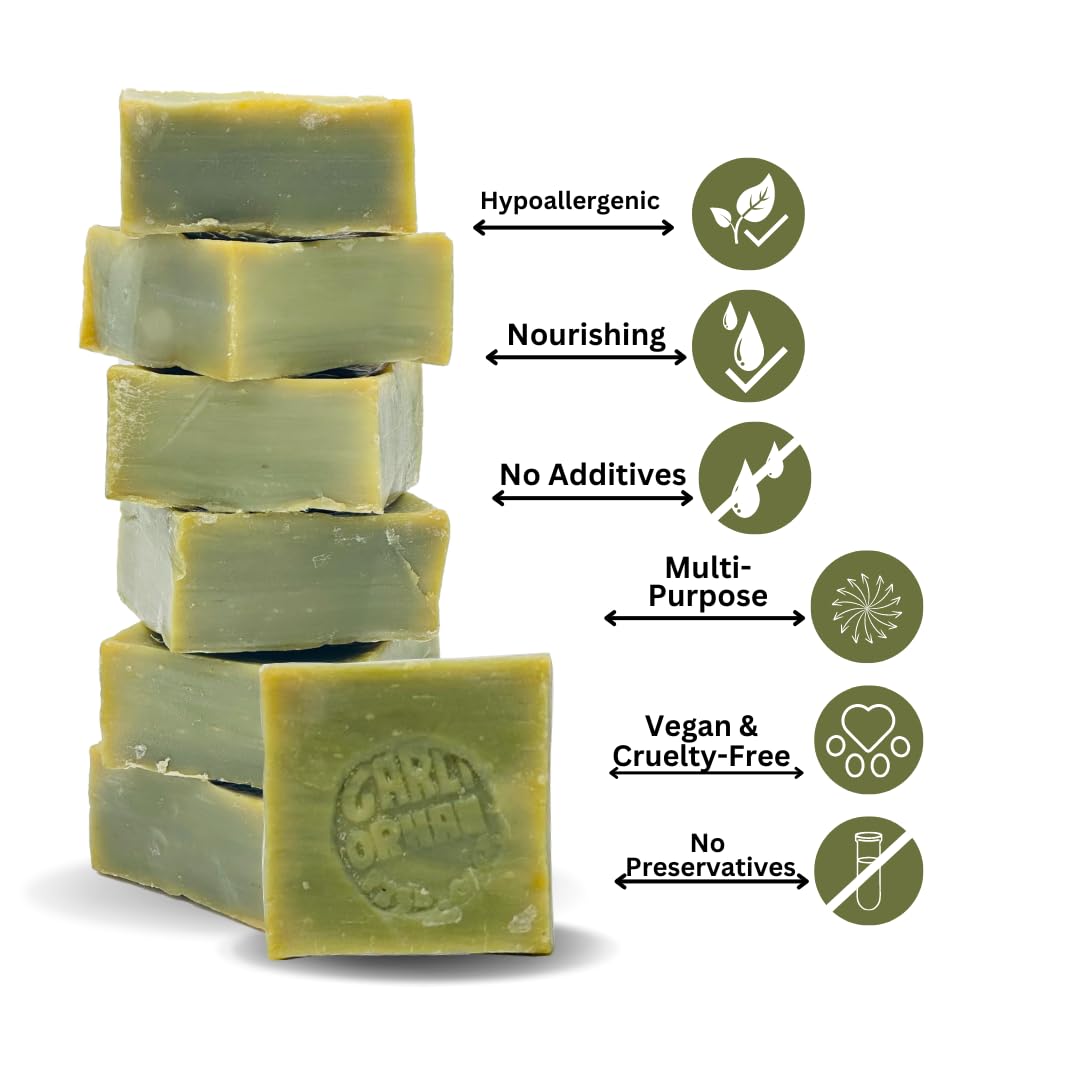 6 Stück reine Olivenölseife, 100 % natürlich, türkische Seife, handgefertigt, tierversuchsfrei 4