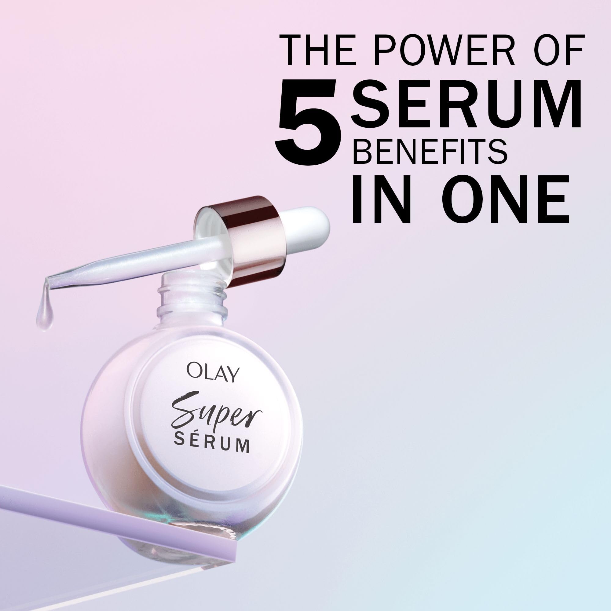 Olay Super Serum with Vitamin C, Niacinamide, and Collagen Peptide for Hydration
