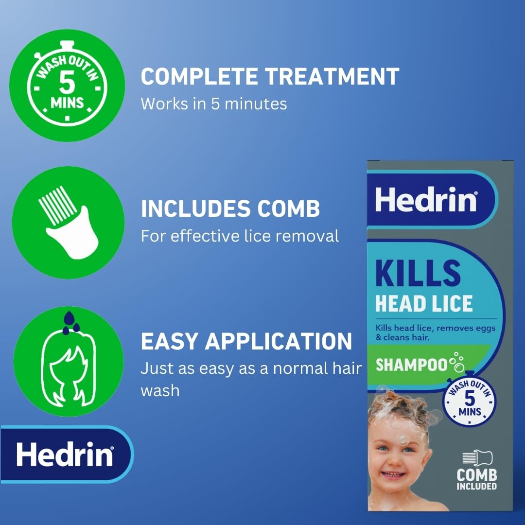Hedrin All in One Shampoo for Head Lice Treatment (100ml)