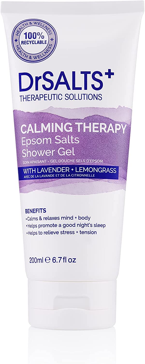 DrSALTS+ Create Calm Shower Gel with Lavender, Chamomile & Epsom Salts for Relaxation