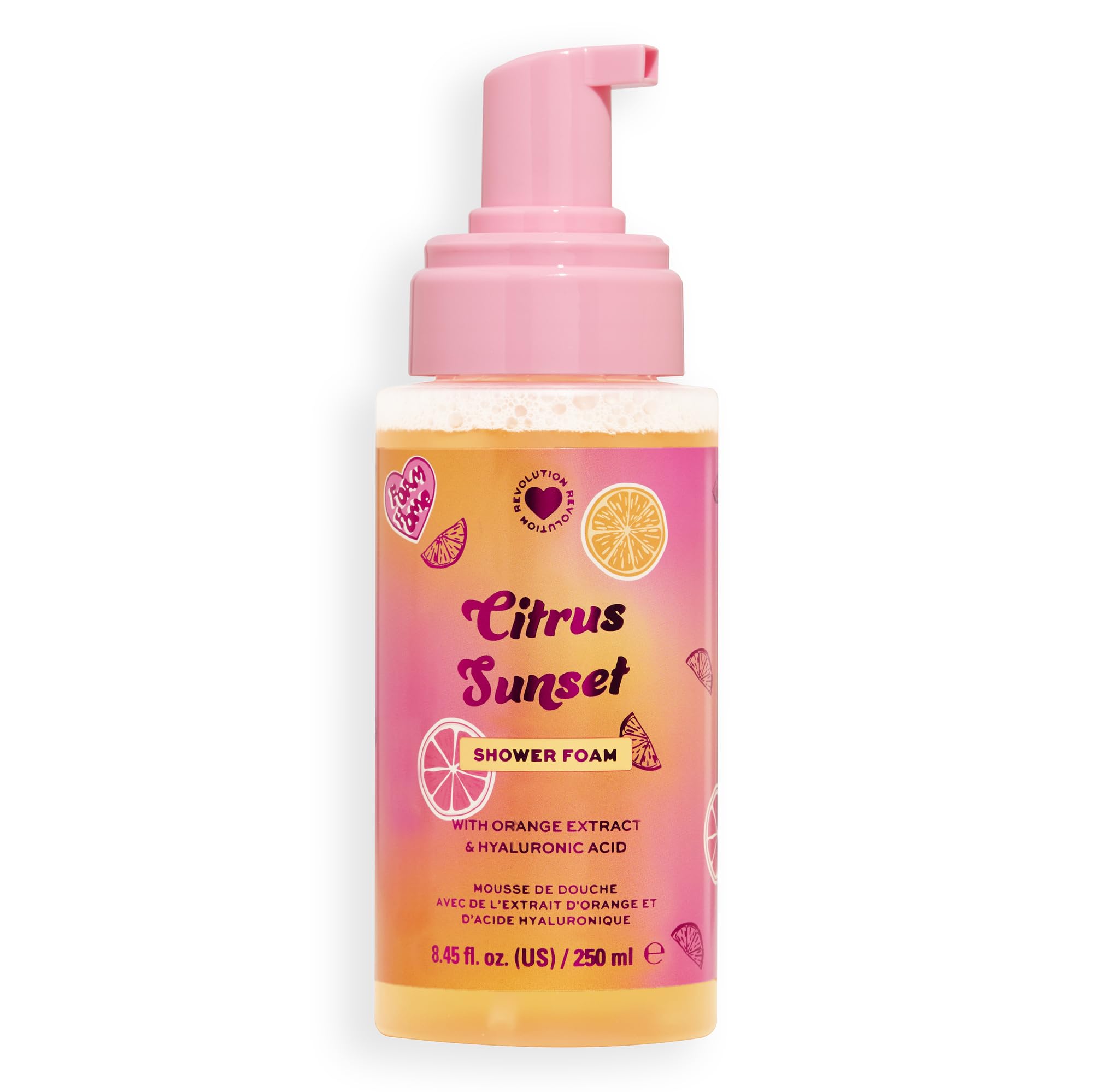 I Heart Revolution Citrus Sunset Whipped Shower Foam Body Wash with Hyaluronic Acid