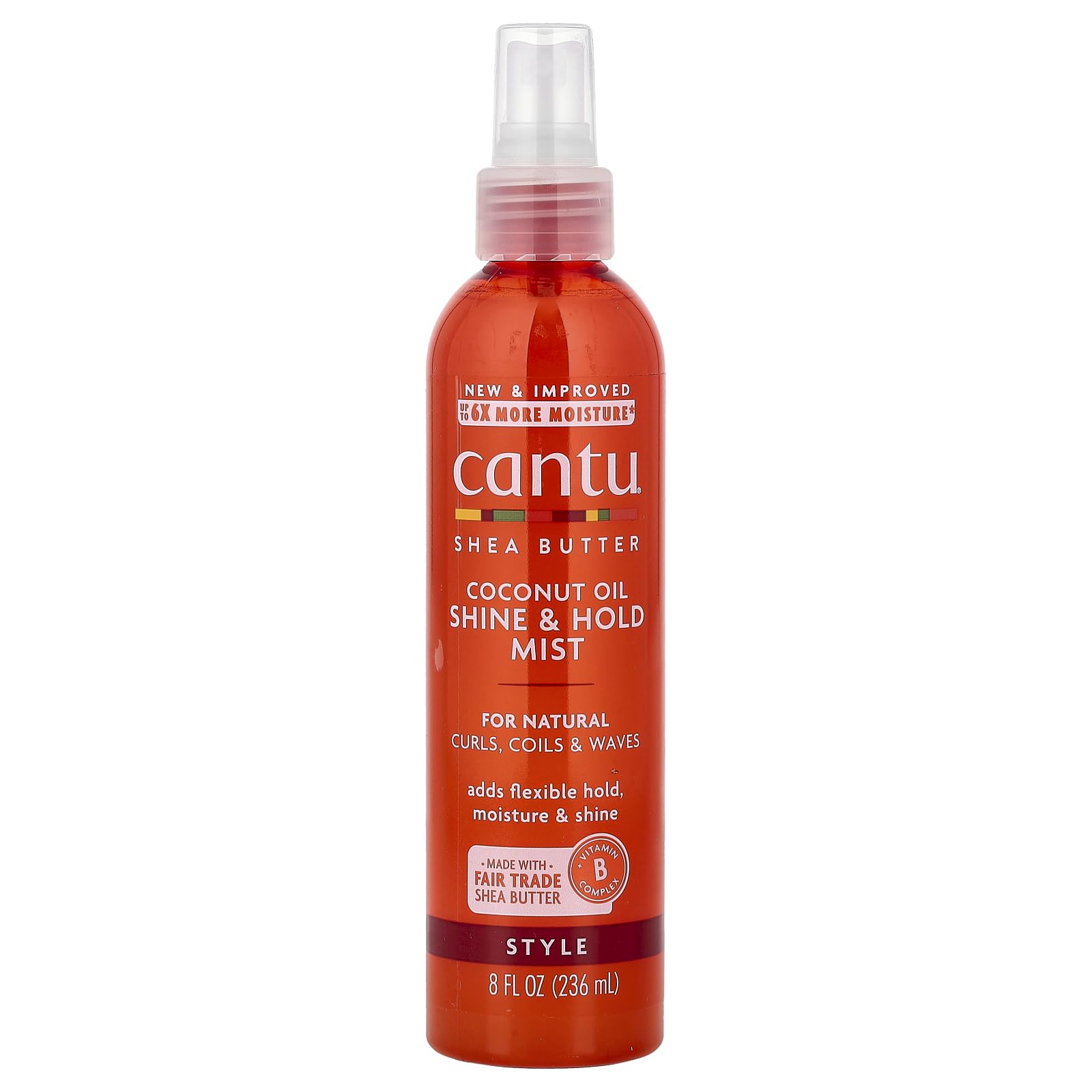 Cantu Coconut Oil Shine & Hold Mist for Soft, Smooth Curls 249ml