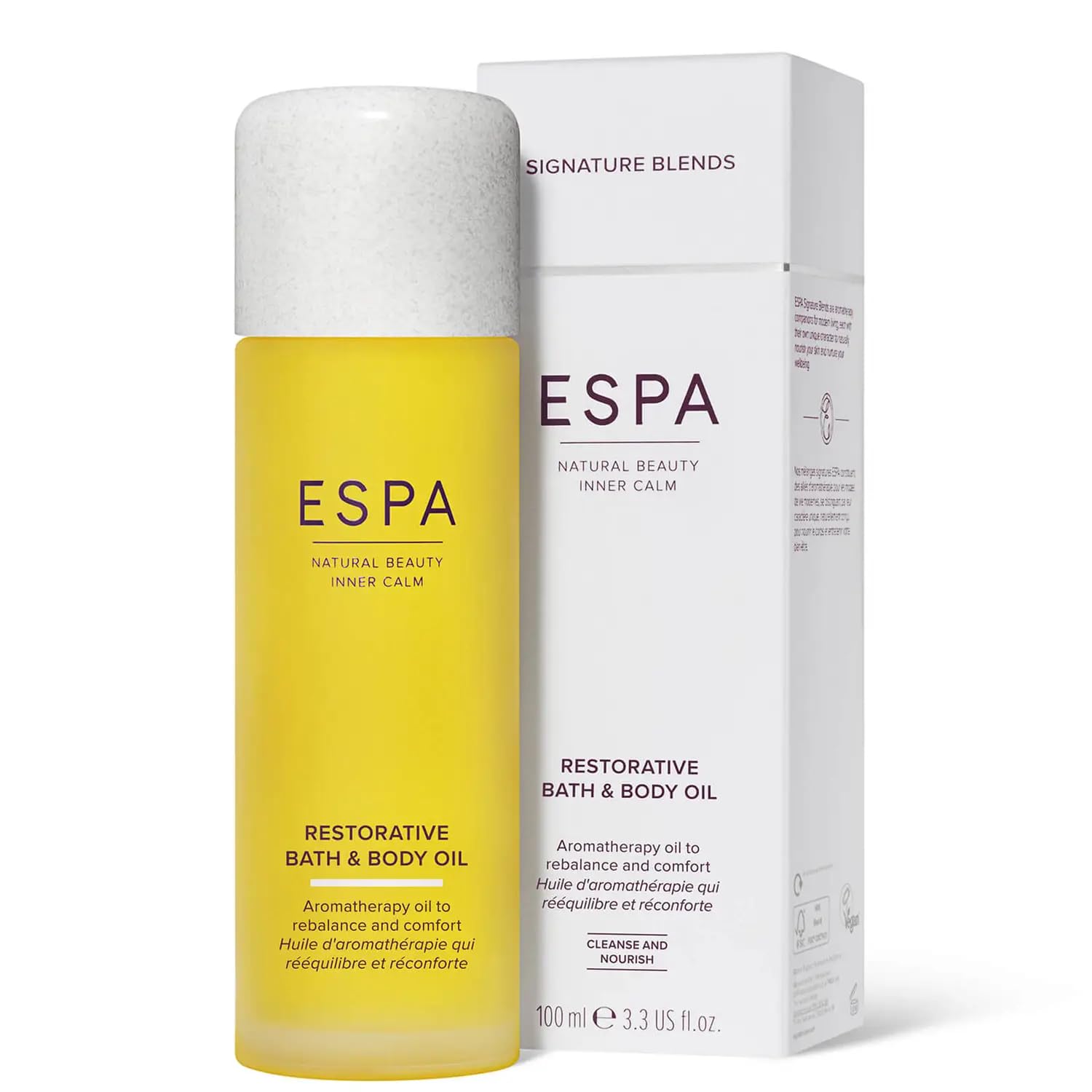 ESPA Restorative Bath and Body Oil 100ml with Rose Geranium, Lavender & Magnesium 7