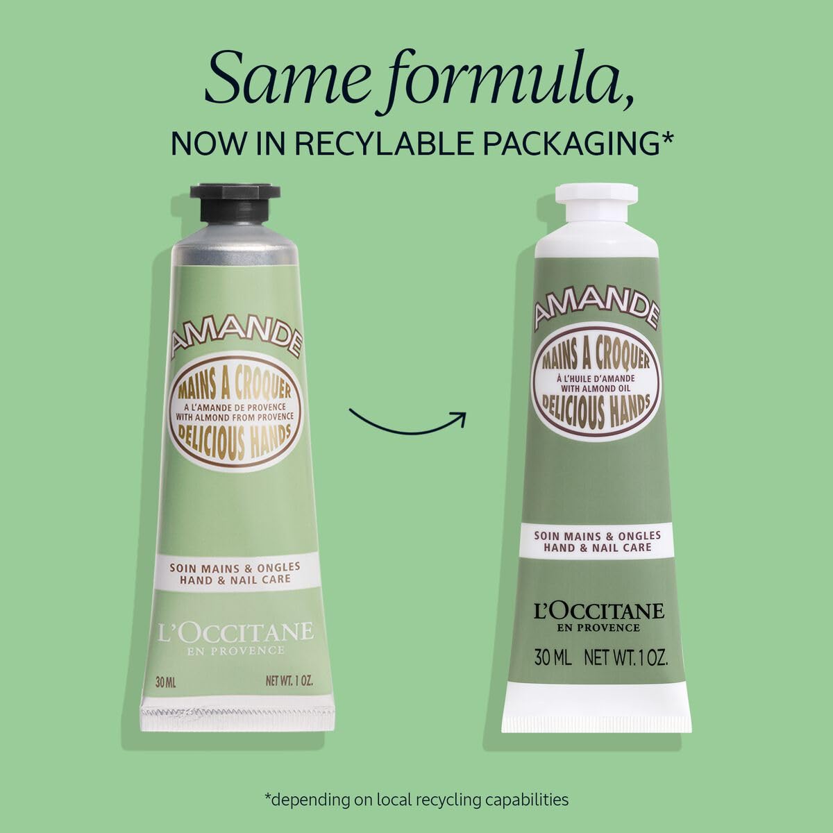 L'OCCITANE Almond Delicious Hands Cream for Nourishing, Firming, Soft, and Smooth Hands