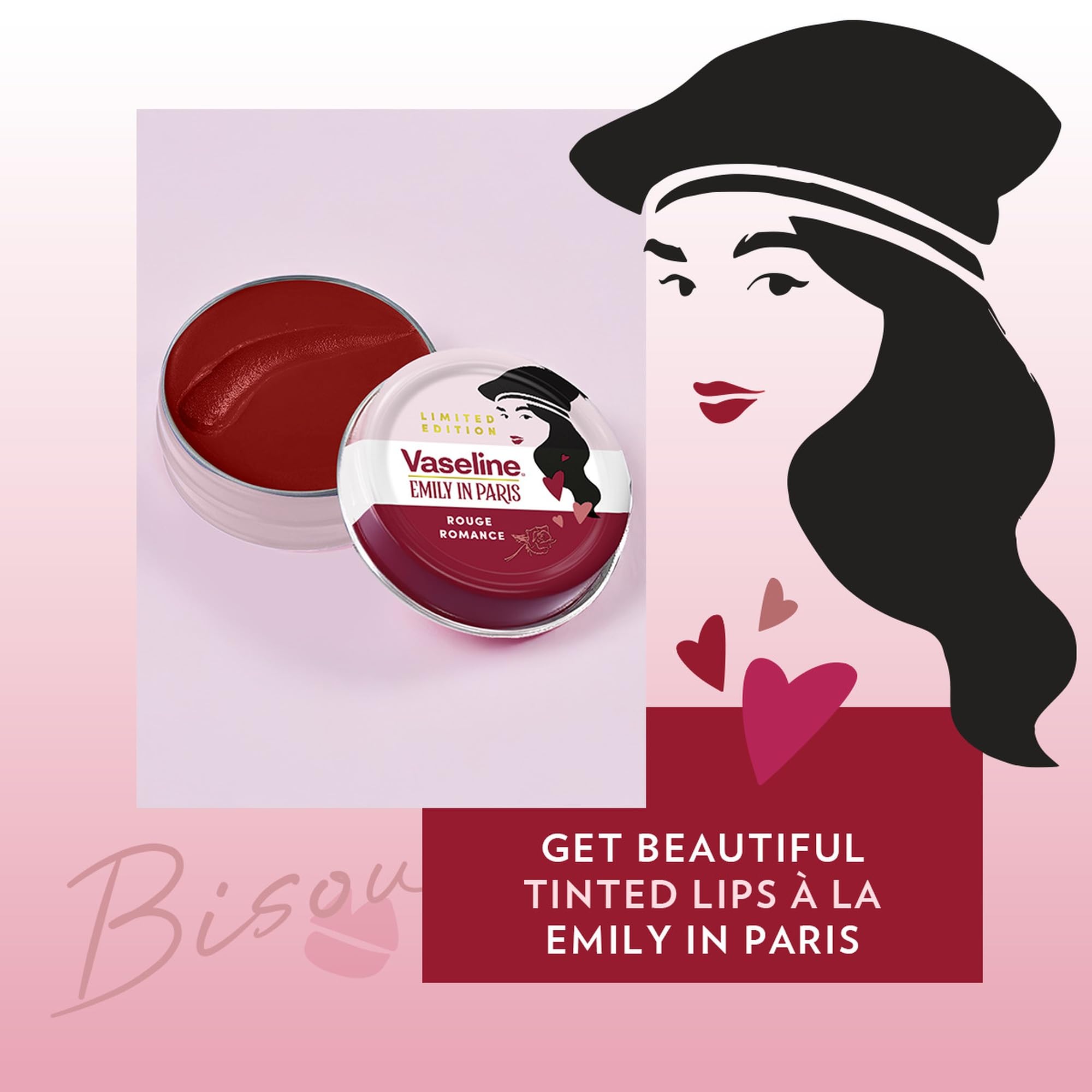 Vaseline Rouge Romance Lippenbalsam Dose Limited Edition x Emily in Paris Für mehr 5