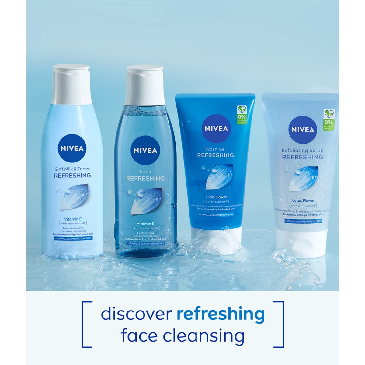 NIVEA 2-in-1 Erfrischende Milch &amp; Gesichtswasser (200 ml), Gesichtsreiniger mit Vitamin E 7