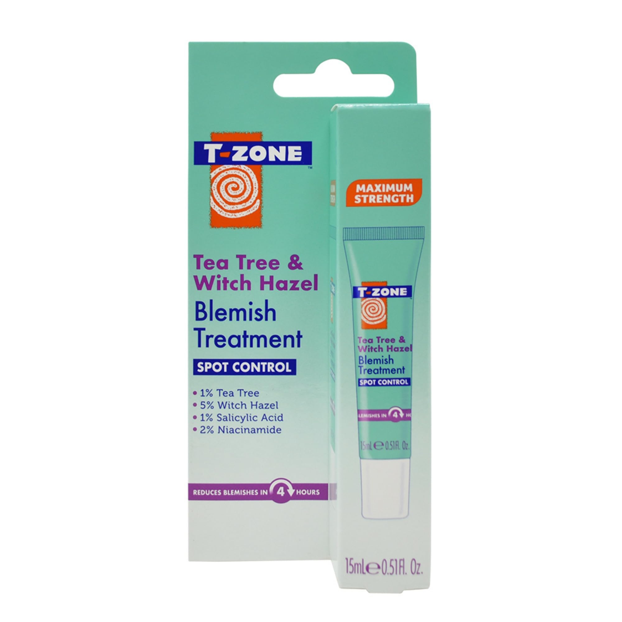 T-Zone Teebaum &amp; Hamamelis Unreinheiten-Gel 15ml, Schnelle punktuelle Behandlung