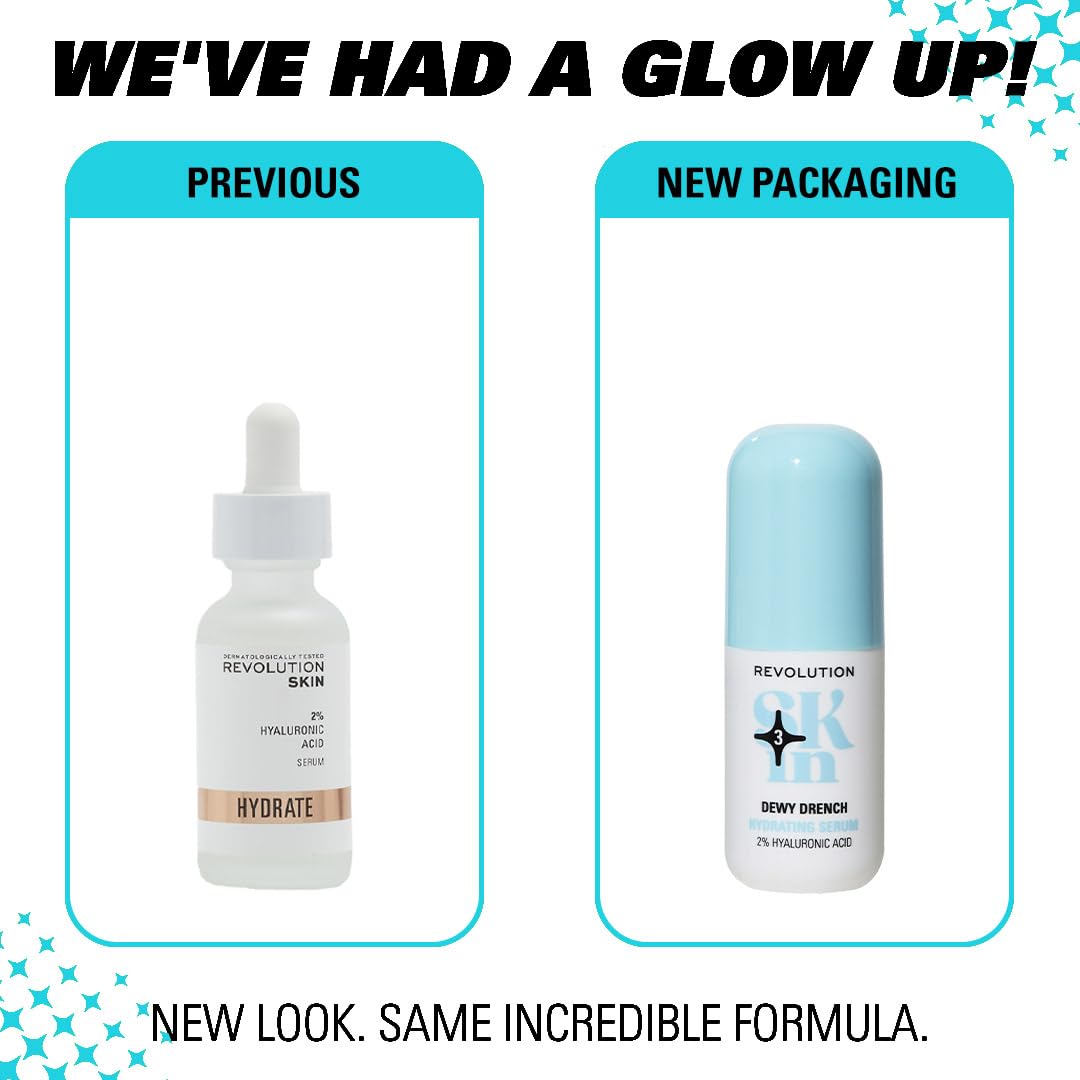 Revolution Skin, Dewy Drench 2% Hyaluronsäure Feuchtigkeitsserum, Leichtgewicht 3