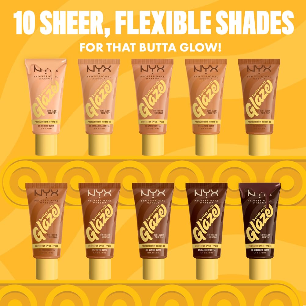NYX Professional Makeup Buttermelt Glaze Soft Glow Skin Tint SPF 30 7