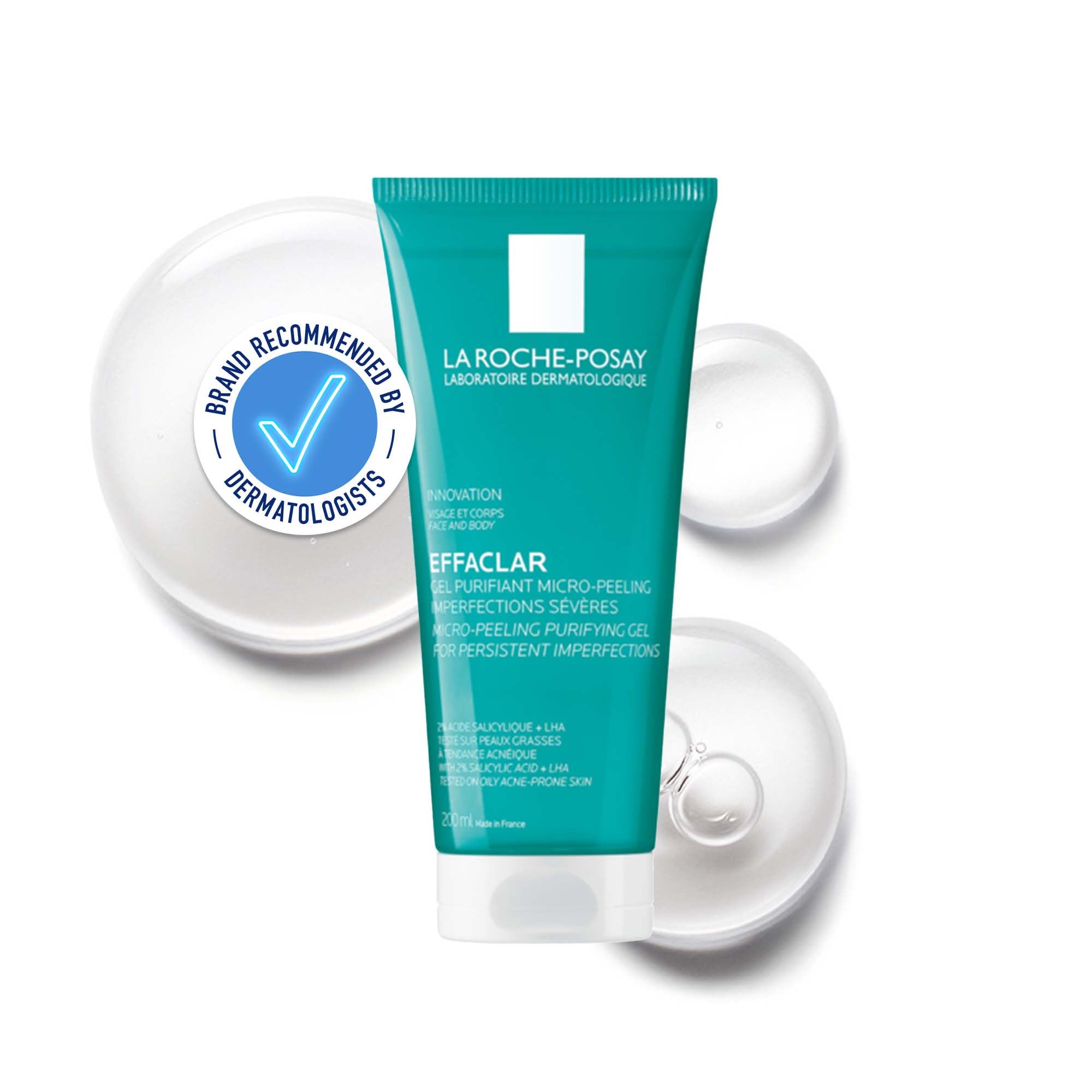 La Roche-Posay Effaclar Micro-Peeling Purifying Gel Wash for Oily, Blemish-Prone Skin