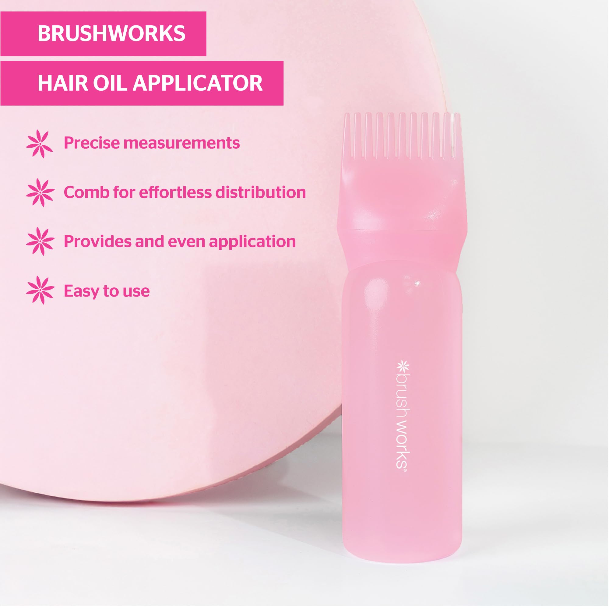 Brushworks Hair Oil Applicator with Detangling Comb Head for Serums 3