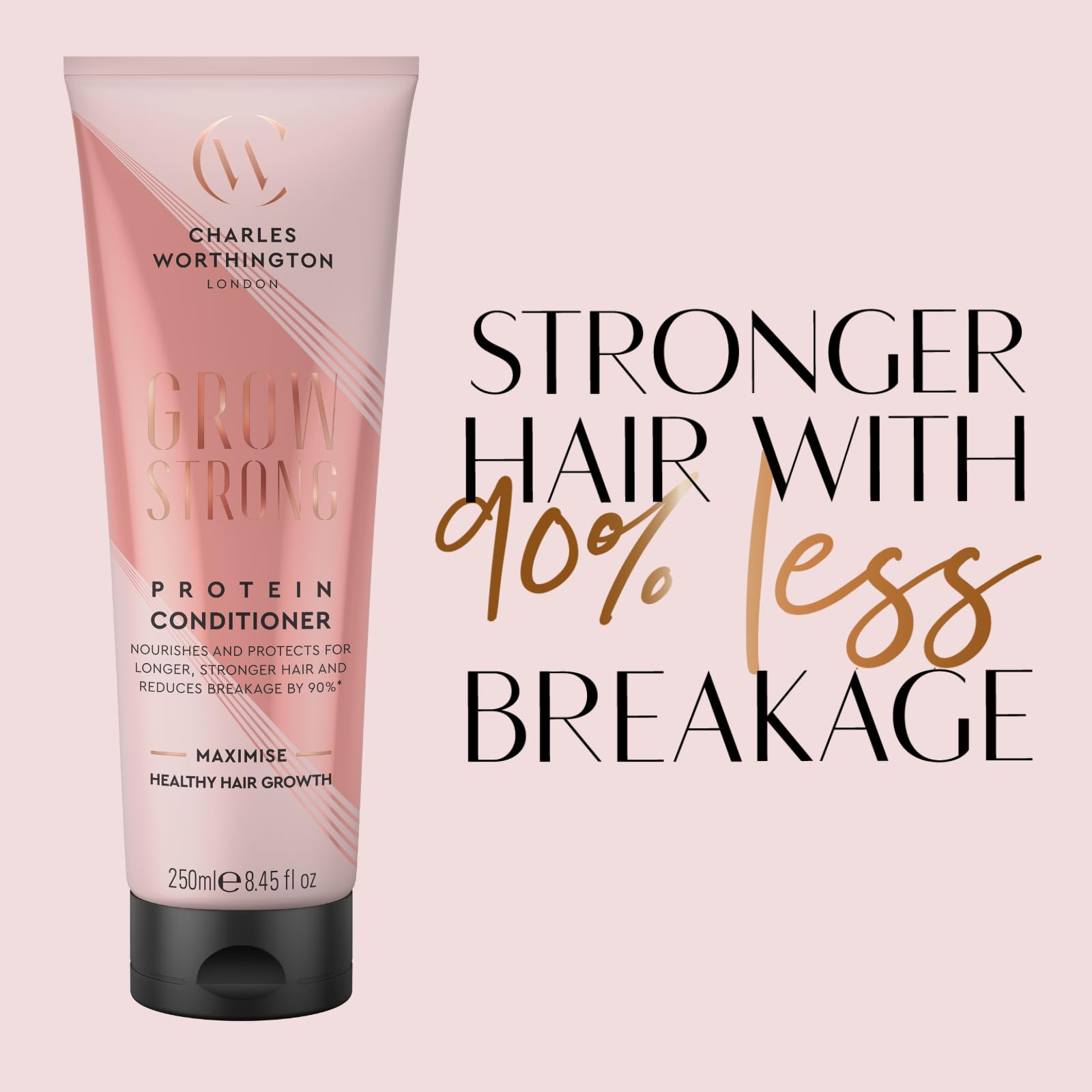 Charles Worthington Grow Strong Protein Conditioner for Hair Growth and Breakage Prevention