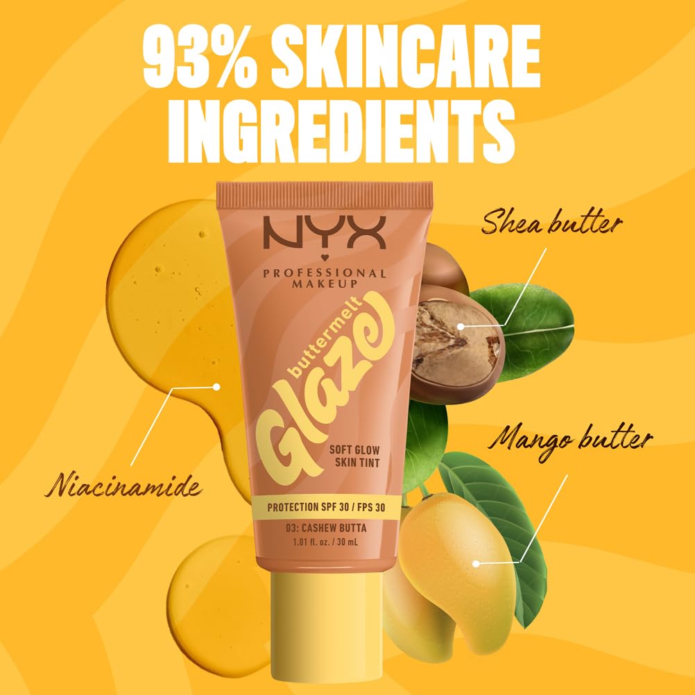 NYX Professional Makeup Skin Tint, Buttermelt Glaze Soft Glow Skin Tint für 5