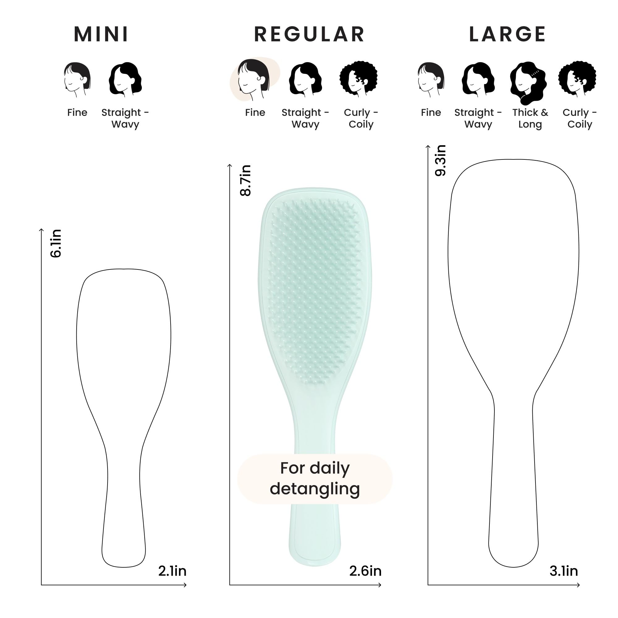 Tangle Teezer Fine and Fragile Ultimate Detangler Hairbrush for Coloured, Fine & Thin Hair - Ice Blue 7