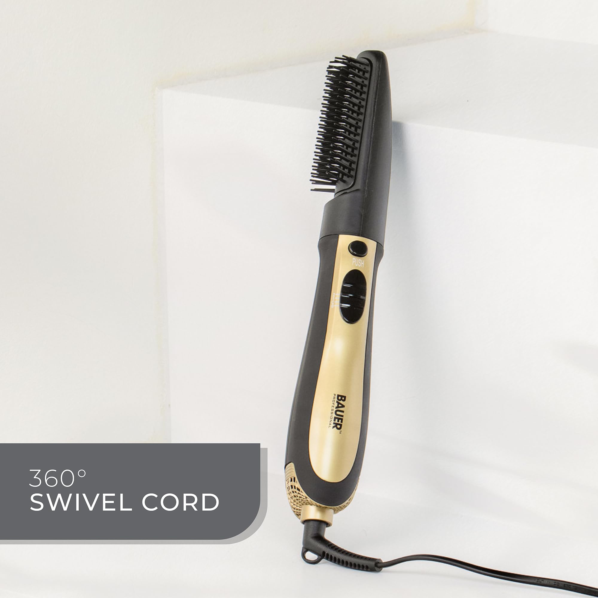 Bauer Professional Wet & Dry Styler Hot Air Brush 38880 - All-in-One Hair Styling Tool 4